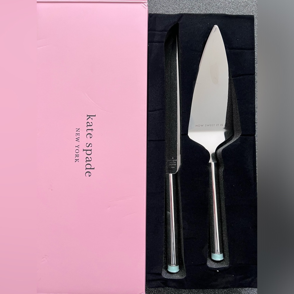 Kate Spade New York Take the Cake Knife and Server 2-Piece Set, Silver